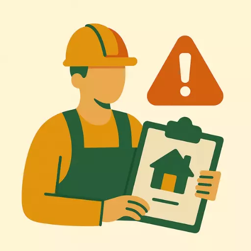 bonhomme avec un une alerte et un tableau de liste illustrant la Check-list avant signature